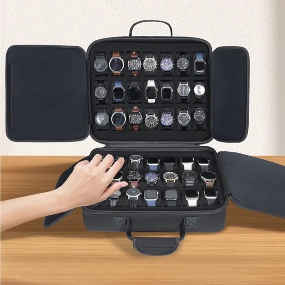 NEW Black 42 Watch Storage Case - Picture 12 of 15